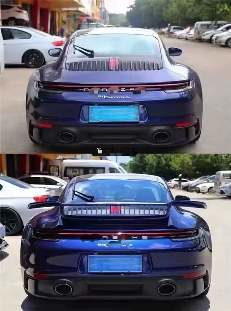 Sd Style Body Kit Rear Trunk Wing Tail Trunk Spoiler for Porsche 911 992 Half Carbon Fiber Rear Spoiler 992