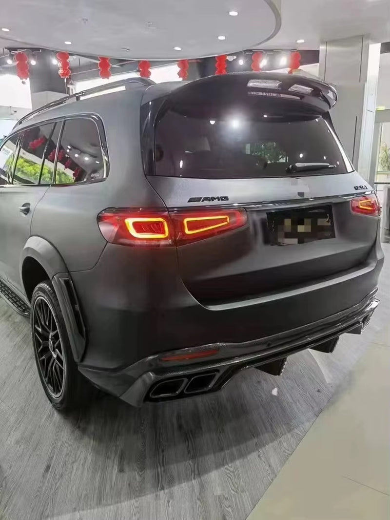 New Bumper Front Lip Carbon Fibre Body Kit Retrofit for Mercedes-Benz Gls 63 Amg X167 Rear Diffuser Spoiler Upgrade Kits