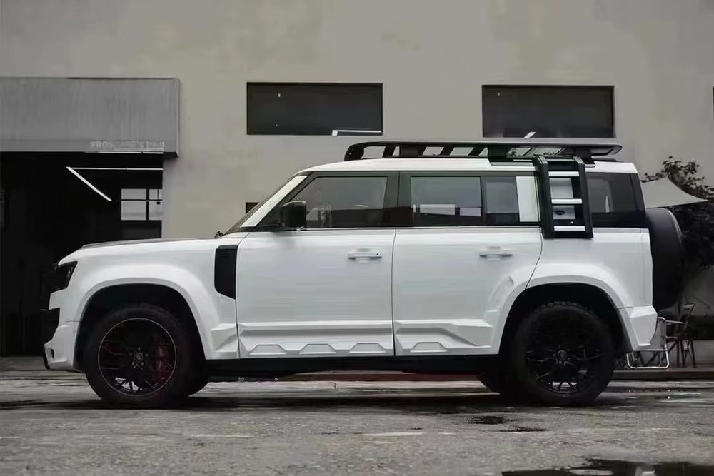 LM Style Wide Body Kit Forland Rover Defender 110 Body Kit with Arches Fenders Rear Splitter Wheel Arches
