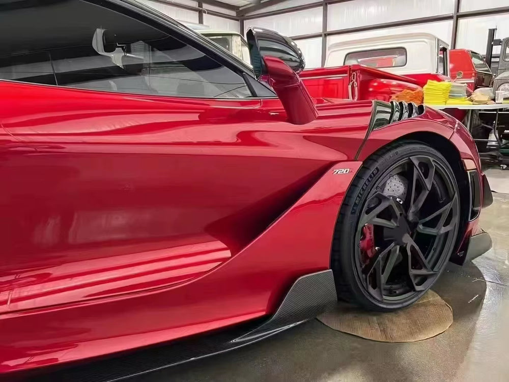 High-Quality Dry Carbon Fiber Body Kit for Mclaren 720S Upgrade RYTF Style Front Lip Side Skirts Rear Diffuser Fenders Hood