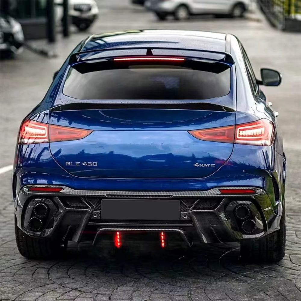 LD Style Body Kit for Mercedes-Benz Gle Coupe Carbon Fiber Rear Diffuser Spoiler Bodykit