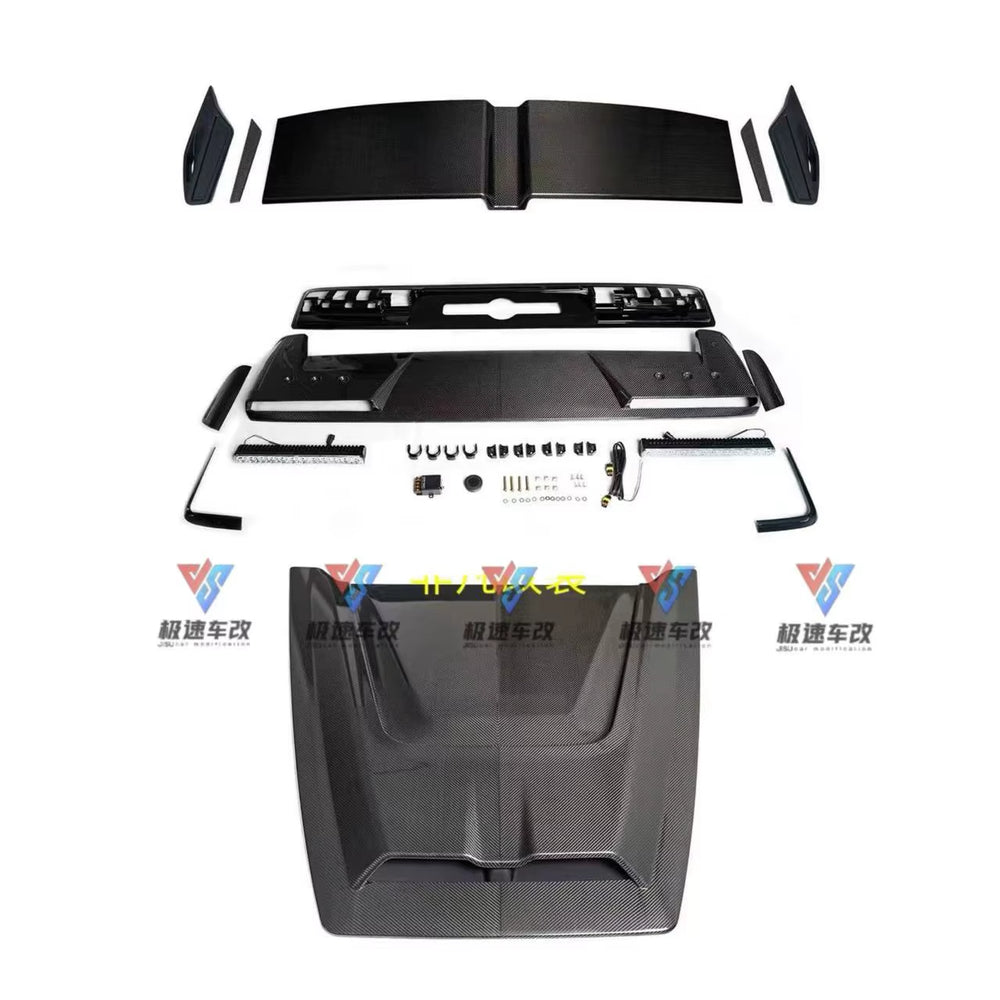 For Mercedes-Benz W465 G63 W465G500G450D Upgrade Dry Carbon Fiber Ceiling Light Tail Wing Hood
