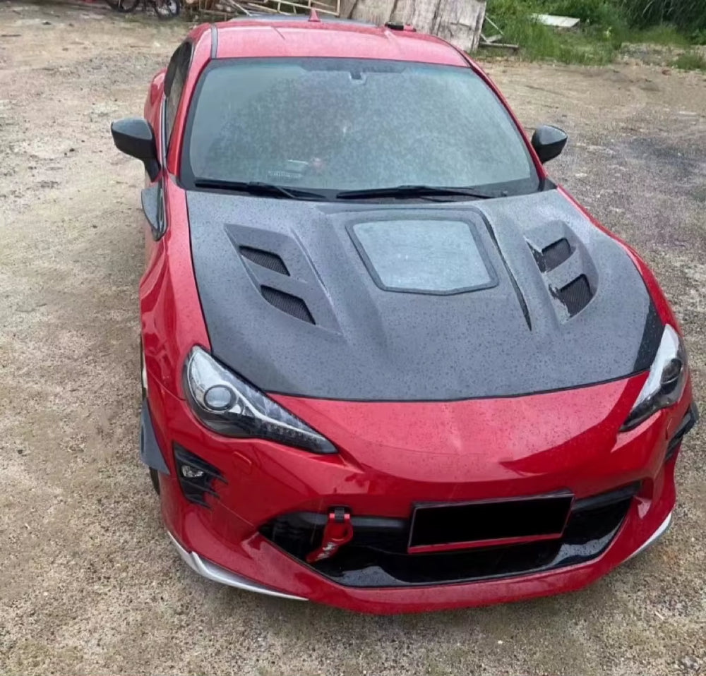 Carbon Fiber Transparent Hood Body Kit for Toyota GT86 Subaru BRZ
