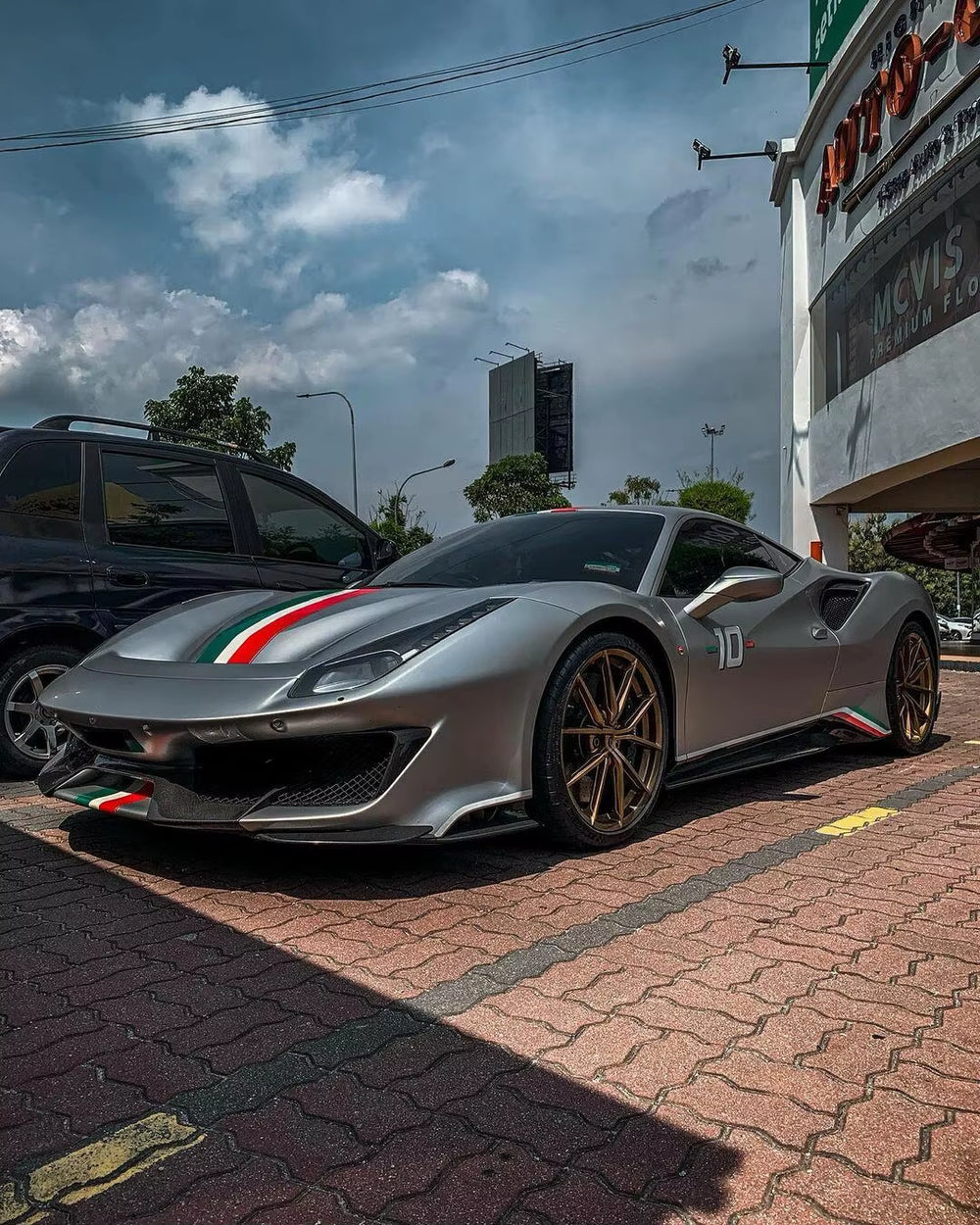Carbon Fiber Body Kit for 488 Upgrade Pista Style Front and Rear Bumper Diffuser Spoiler