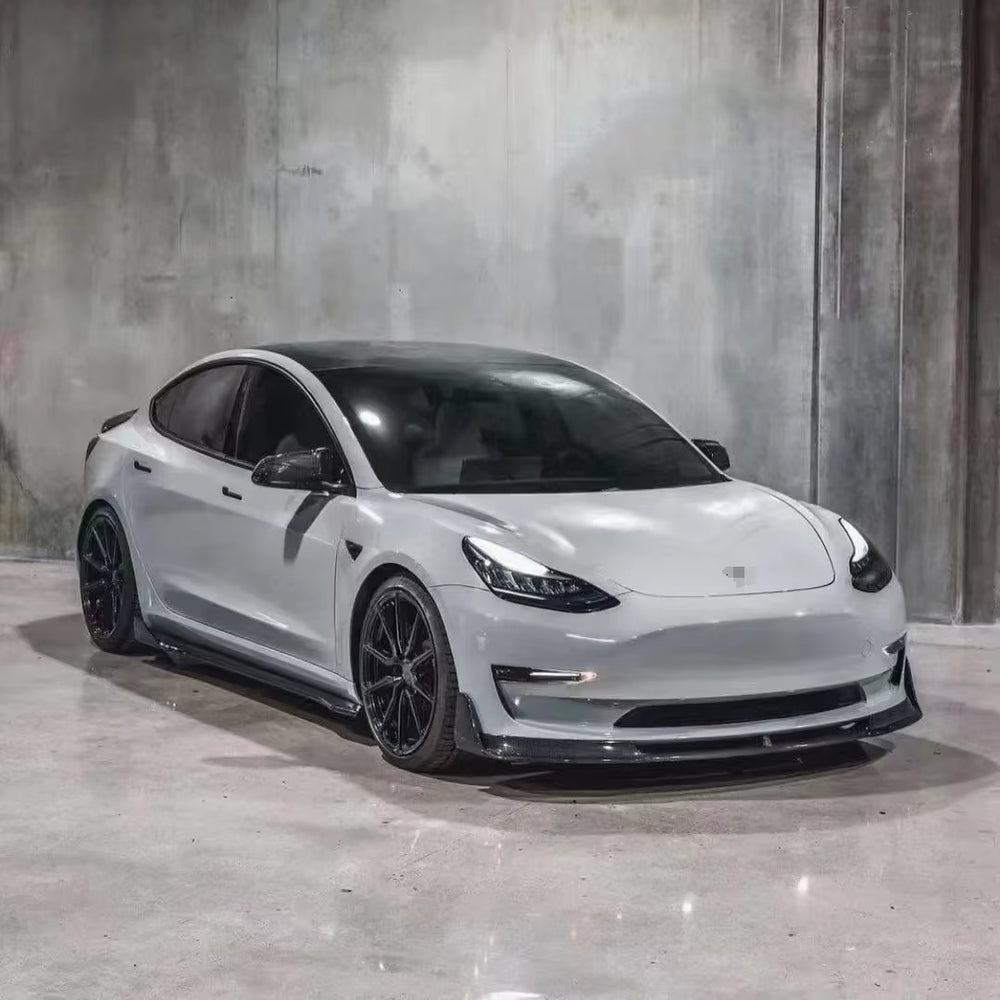 Carbon Fiber Body Kits Vorsteiner Style Front Bumper for Tesla Model 3 Carbon Fiber Body Kit