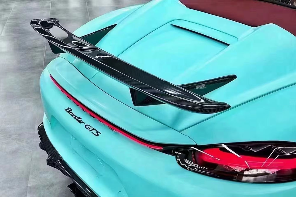 Carbon Fiber for Porsche 718 981 982 Upgraded Rear Wing Spyder Style for Carbon Body Kit
