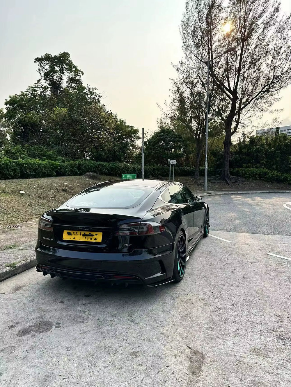 Auto Parts PD Style Body Kit Abs Material for Tesla Model S PD Front and Rear Bumpers Hood Diffuser Spoiler Body Kit
