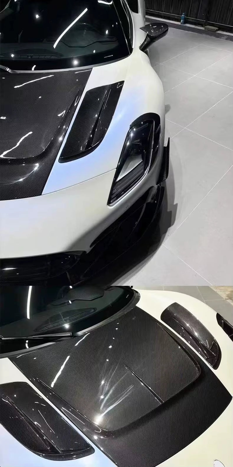 For Maserati Mc20 Upgrade MSY Dry Carbon Fiber Front Lip Skirt Rear Diffuser Spoiler Hood Mirror Body Kit