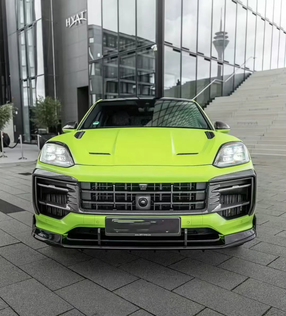 For Porsche Cayenne 2025+ Upgrade LD Style Carbon Fiber Front and Rear Bumper Spoiler Hood Body Kit
