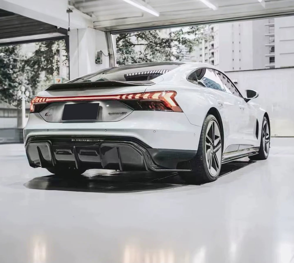 For Audi E-TRON GT 2020-2024 Dry Carbon Fiber Front Lip Side Skirt and Rear Diffuser Spoiler Body Kit