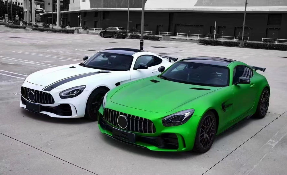 AMG GTR Style Dry Carbon Fiber + PP Plastic Car Bumpers 1:1 Wide Body Kit for Mercedes Benz AMG GT GTC GTS Front and Rear Bumper