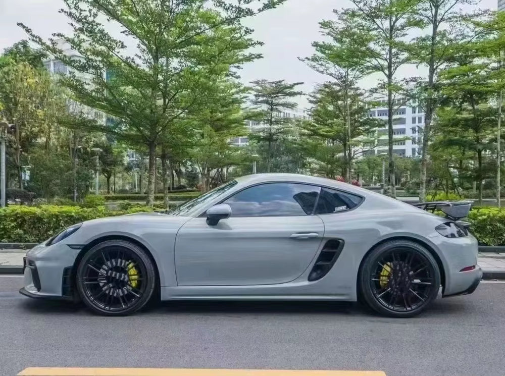 For Porsche Cayman 987-981 Upgraded 982 718Gt 4 Style Front and Rear Bumper Fenders Headlights Taillights Gt 4Style Body Kit