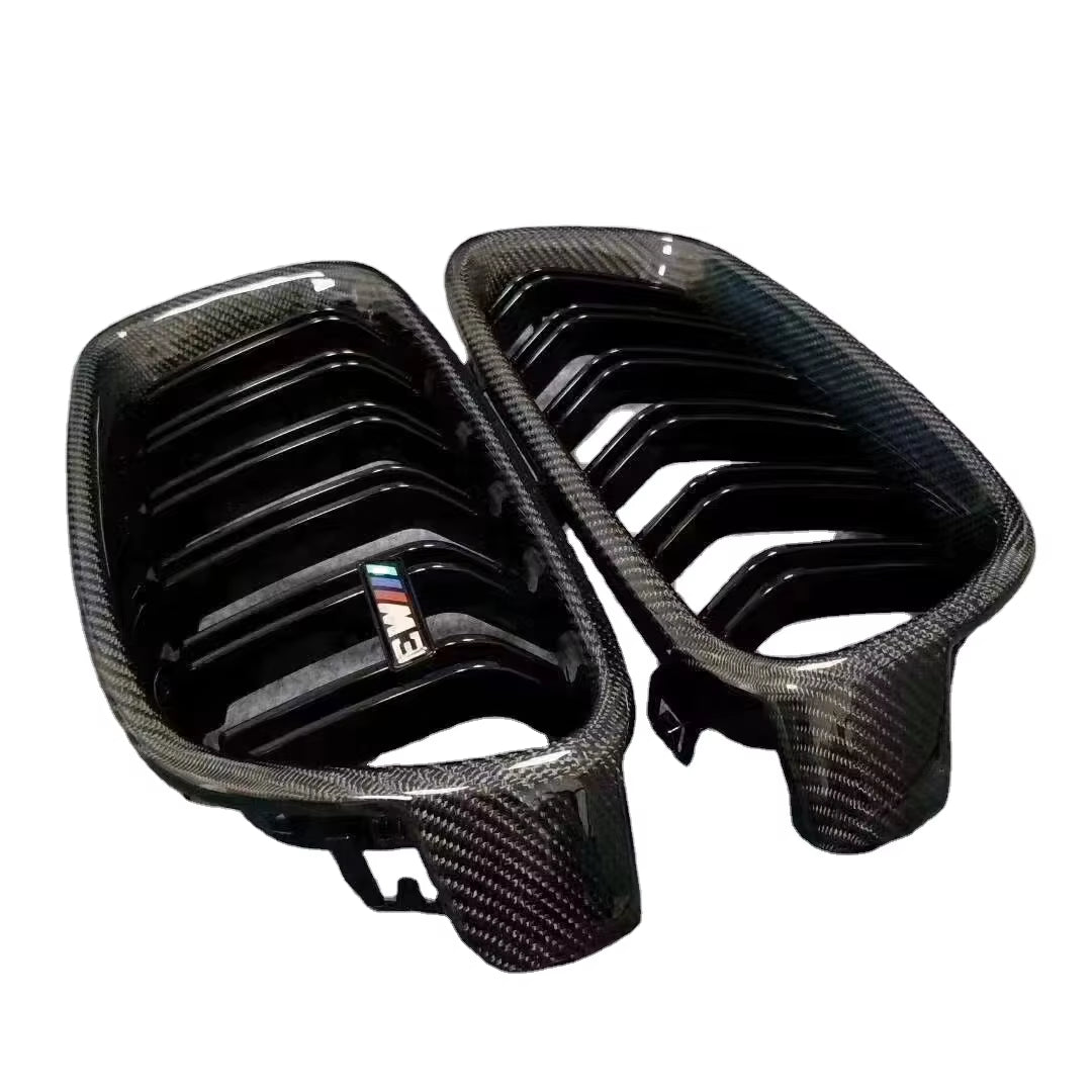 Carbon Fiber F30 Front Bumper Dual Grille Carbon Fiber Parts Auto Parts for BMW 3 Series