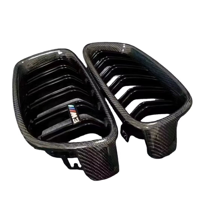 Carbon Fiber F30 Front Bumper Dual Grille Carbon Fiber Parts Auto Parts for BMW 3 Series