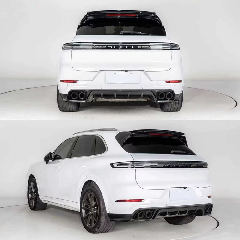 TKT Style Dry Carbon Fiber Body Kit for Porsche Cayenne 2024+ Front Lip Rear Diffuser Hood Body Kit