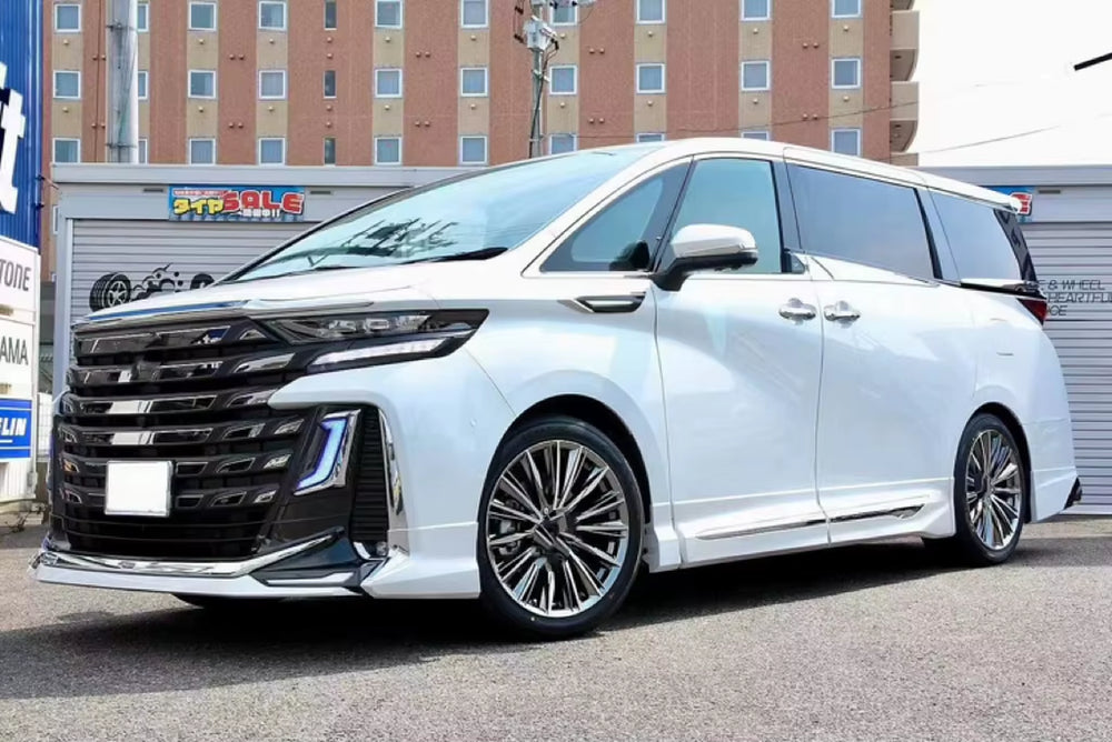 Pp Material Body Kit for Toyota Vellfire Front Lip Rear Diffuser 2024 Vellfire Body Kit