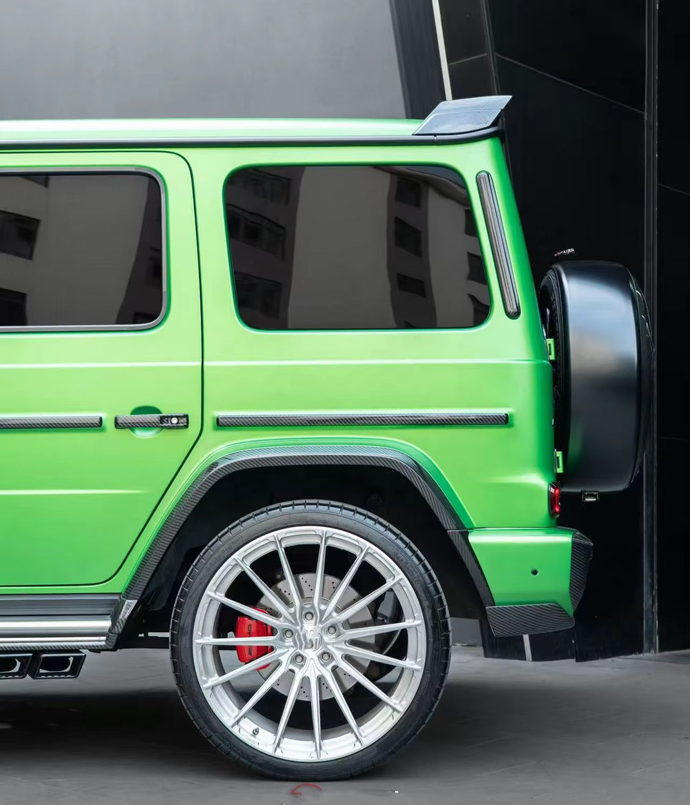 TOP Style Dry Carbon Fiber Body Kit for Mercedes-Benz G-Class W464 W465 G63 Front Lip Hood Rear Diffuser Spoiler Wheel Arches