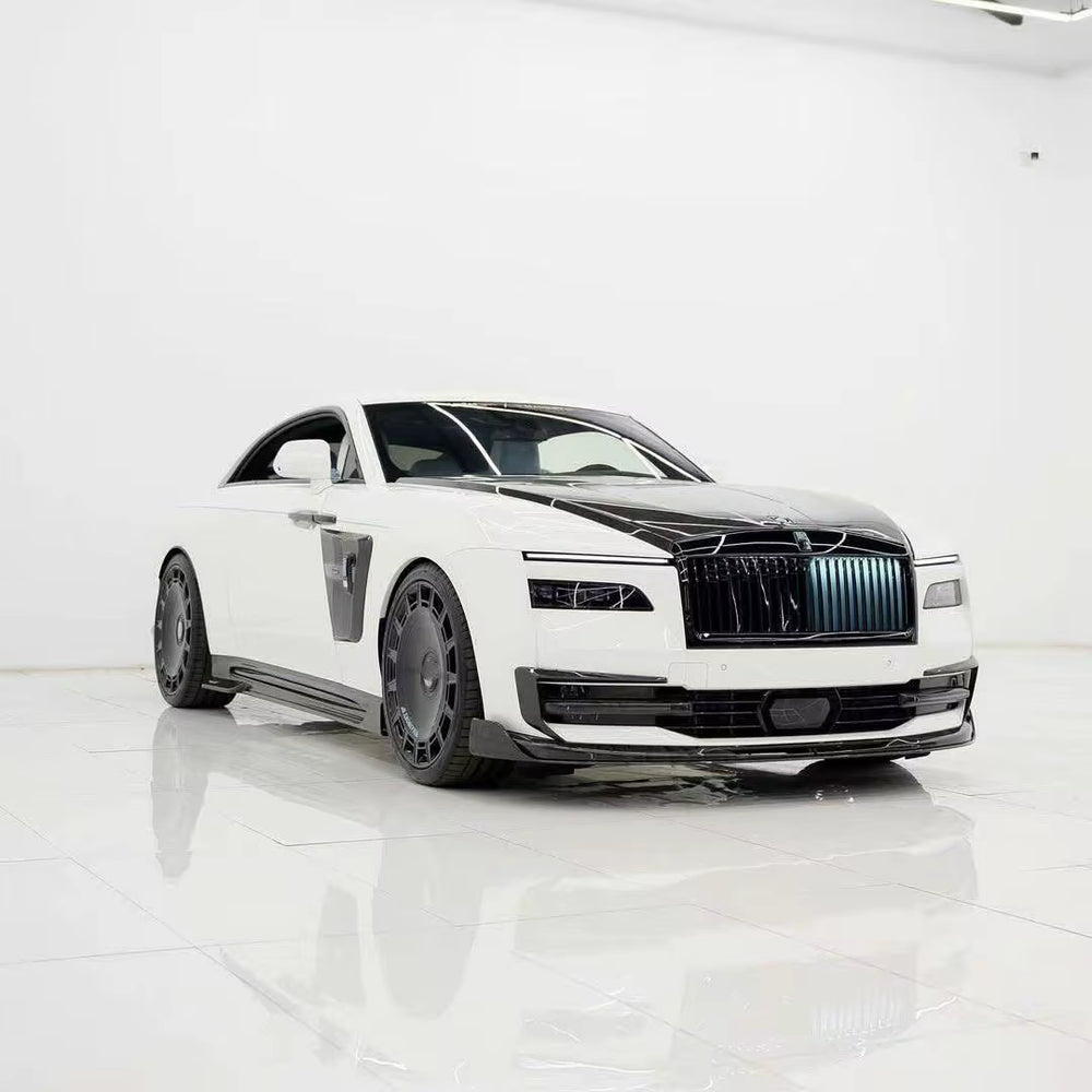 For Rolls-Royce Spectre Upgrade MSY Dry Carbon Fiber Front Lip Skirt Rear Diffuser Spoiler Hood Body Kit
