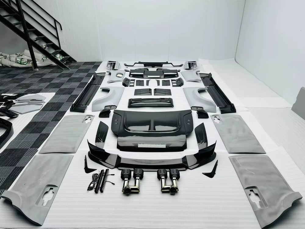 MSY Style Dry Carbon Fiber Wide Body Kit for Land Rover Defender 110 Fenders Front Bumper Rear Bumper