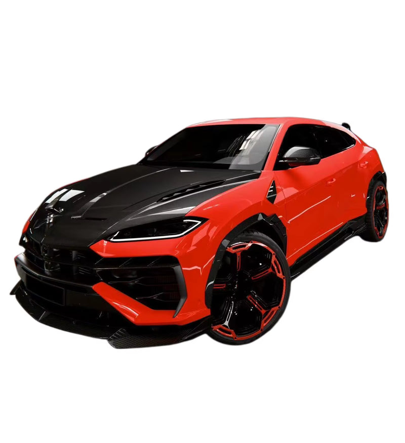Dry Carbon Fiber Front Bumper Engine Hoods Rear Diffuser Rear Spoiler for Lamborghini URUS SE Upgrade LD Style Body Kit