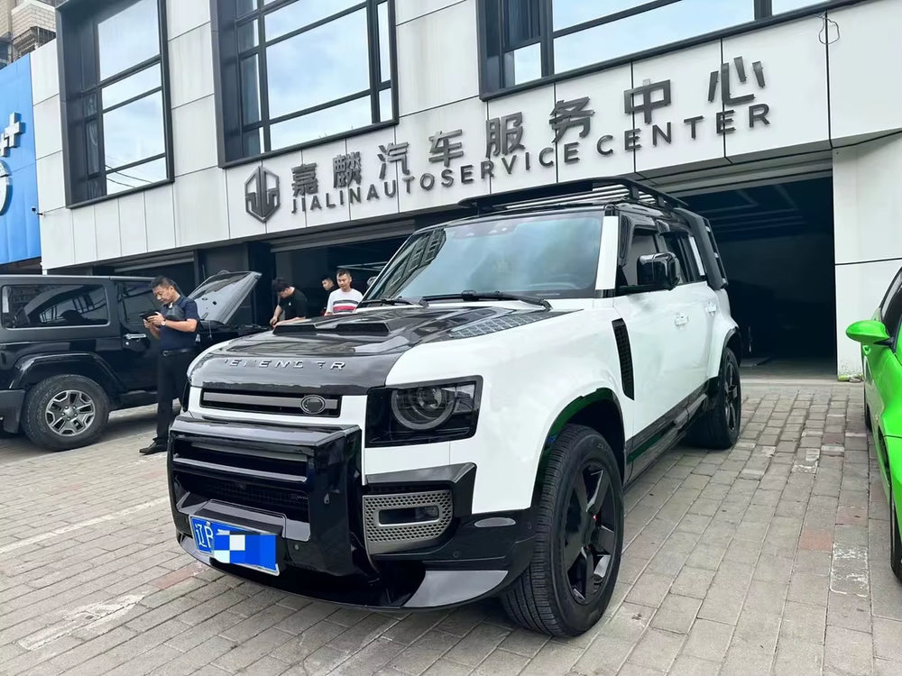 Hood Bonnet Cover for Land Rover Defender 2021+ Carbon Fiber Hood 90/100
