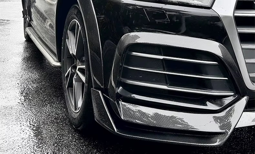 Carbon Fiber Body Kit for Audi Q5L 2018-2022 Front Lip Side Skirt Rear Lip Spoiler Top Wing