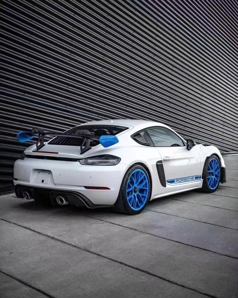 Upgrade RS Style Body Kit for Porsche 718 Boxster Cayman 2016-2022 Front and Rear Bumper Diffuser Spoiler Engine Cover Body Kit