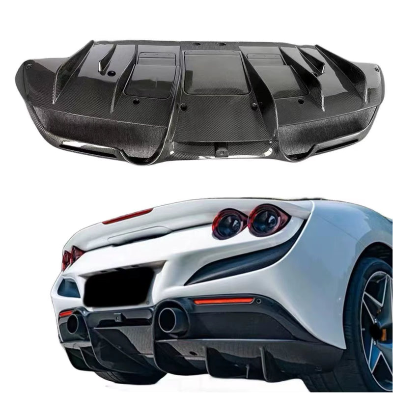 N Style for Ferrari F8 Carbon Fiber Diffuser Spoiler Body Kit