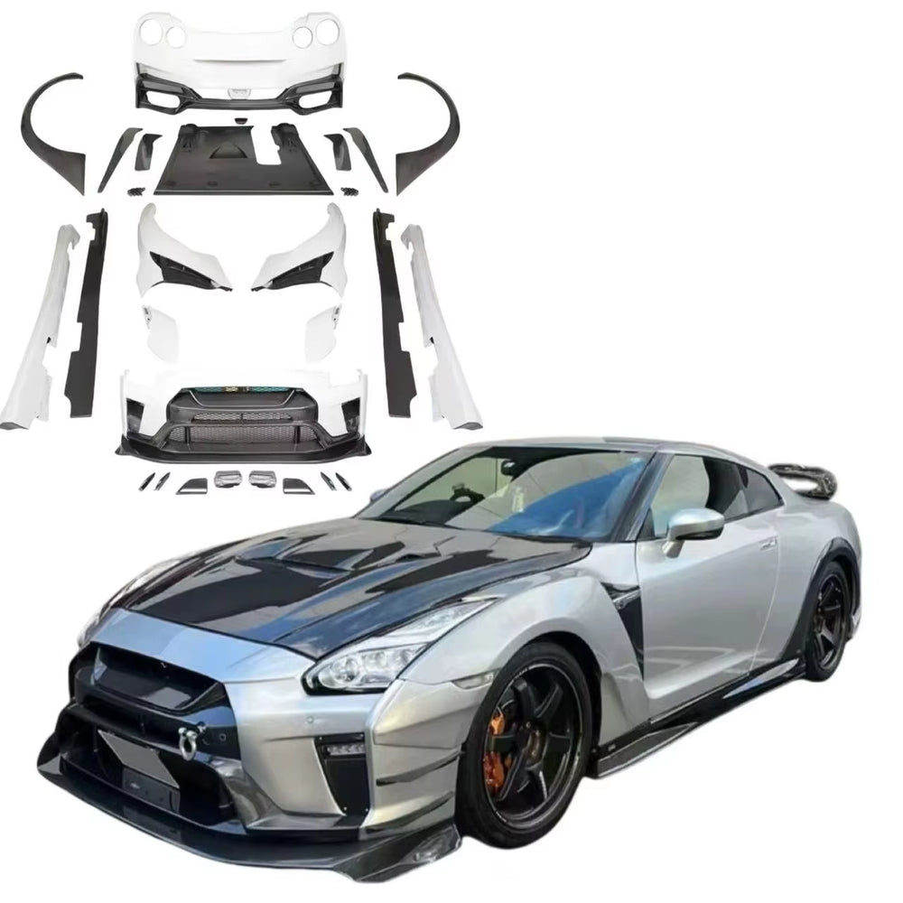 Vrs Style Body Kit for NISSAN GTR R35 Popular GTR R35 Front and Rear Bumper with Wing Spoiler Modification Body Kit