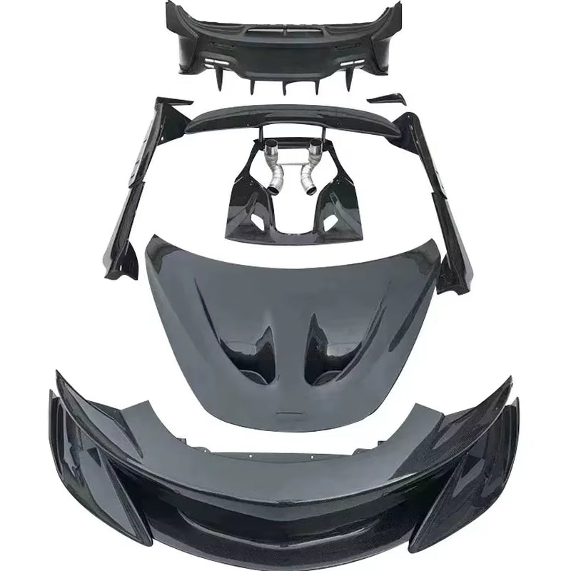 600Lt Style Carbon Fiber Body Kit for Mclaren 540C 570S Upgrade 600Lt Front Bumper Rear Bumper Side Skirt Hood Spoiler