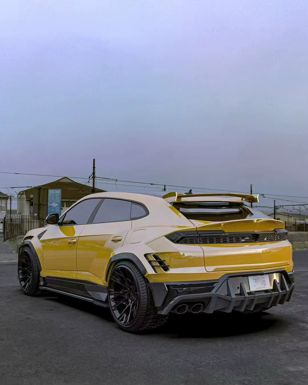 WD Style Dry Carbon Fiber Body Kit for Lamborghini URUS SE Front Lip Skirt Rear Diffuser Spoiler Hood Wide Body Kit