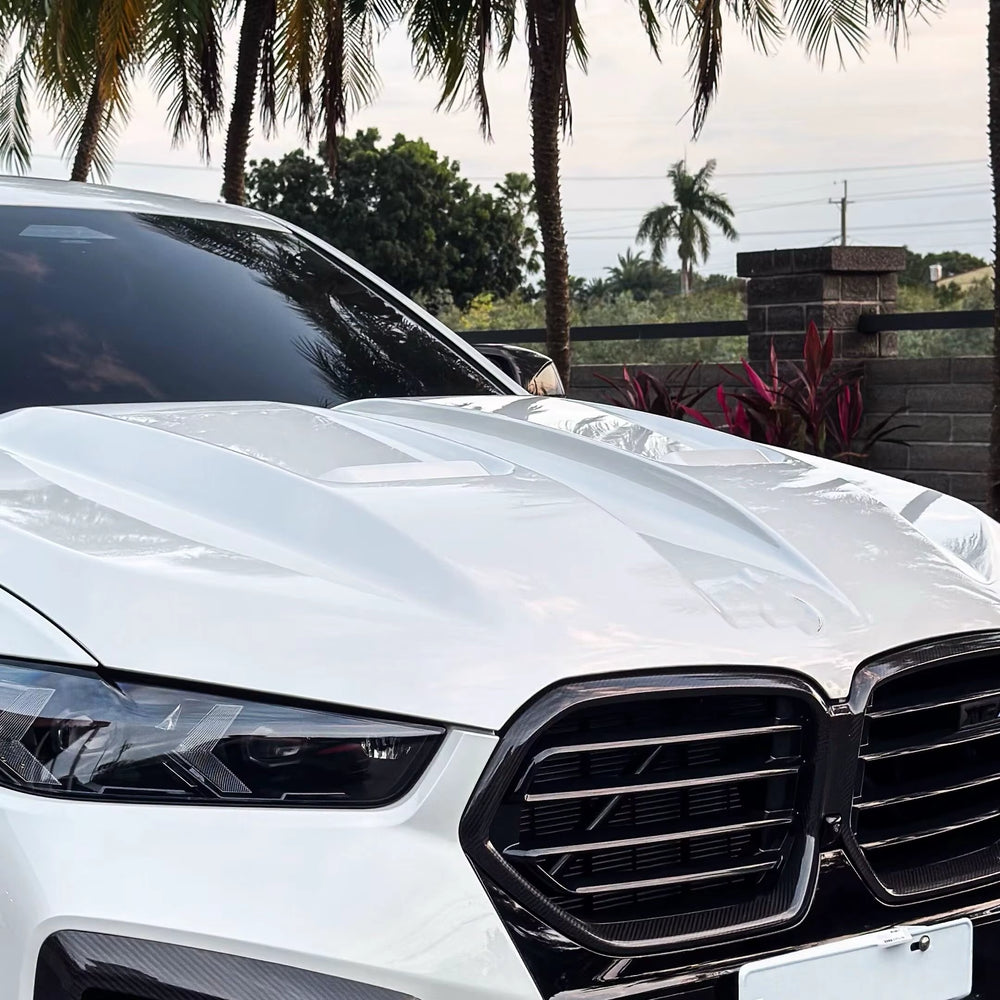 High-Quality Dry Carbon Fiber Body Kit for BMW X6M F96 Lu-Style Dry Carbon Fiber Front Lip Side Skirt Rear Diffuser Spoiler Hood