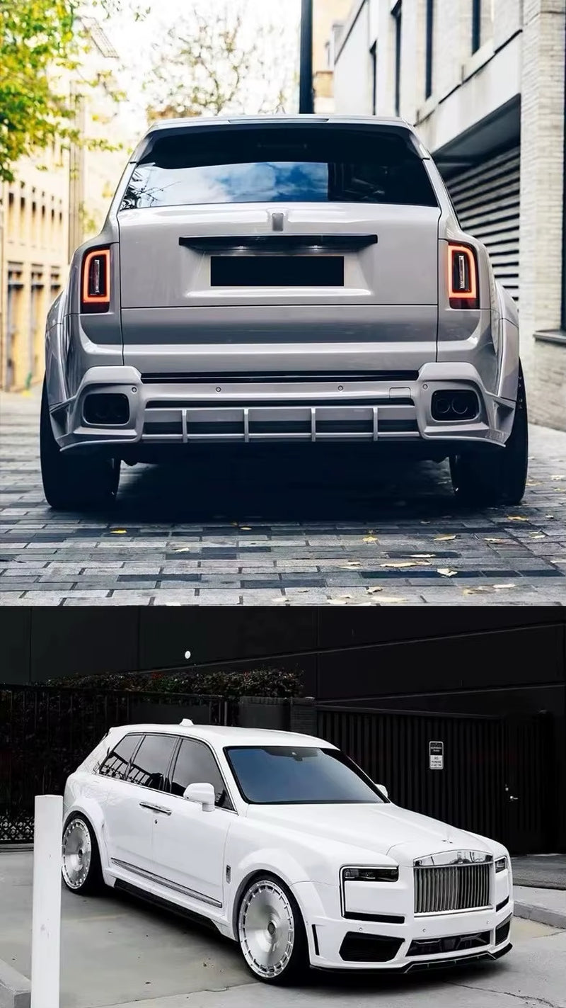 For Rolls-Royce Cullinan 2019-2025 Upgrade 1016 Style Dry Carbon Fiber Front Bumper Wheel Arch Rear Lip Spoiler Headlights