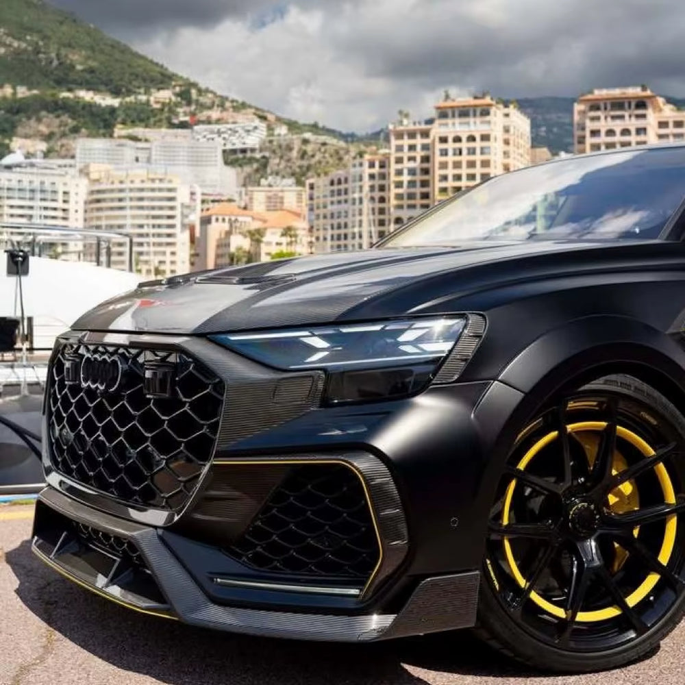 New MSY Sty Dry Carbon Fiber Body Kit for 2025 Audi Q8 RSQ8 Front Lip Side Skirt Rear Diffuser Spoiler Top Wing Bumper Hood