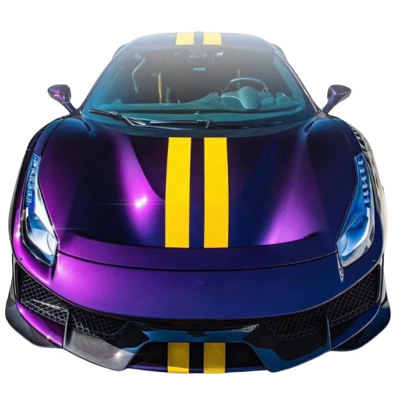 High-Quality Dry Carbon Fiber P-Style Body Kit for 488Gtb/Spider Front and Rear Bumper Diffuser Spoiler Hood