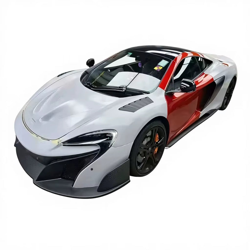 Half-Carbon Fiber Material Body Kit Front Bumper Rear Bumper Hood Body Kit Suitable for Mclaren Mp4-12C 650S Upgrade to 675Lt