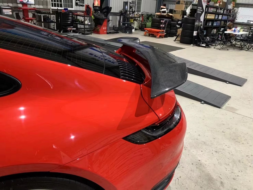 Sd Style Body Kit Rear Trunk Wing Tail Trunk Spoiler for Porsche 911 992 Half Carbon Fiber Rear Spoiler 992