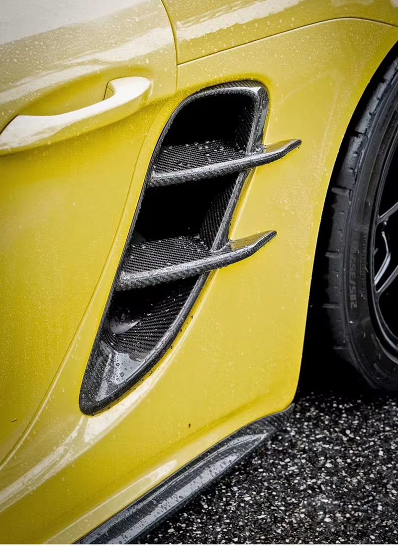 High Quality Carbon Fiber Body Kit for Porsche 718 Cayman Boxster Carbon Fiber Air Inlet Side Tuyere
