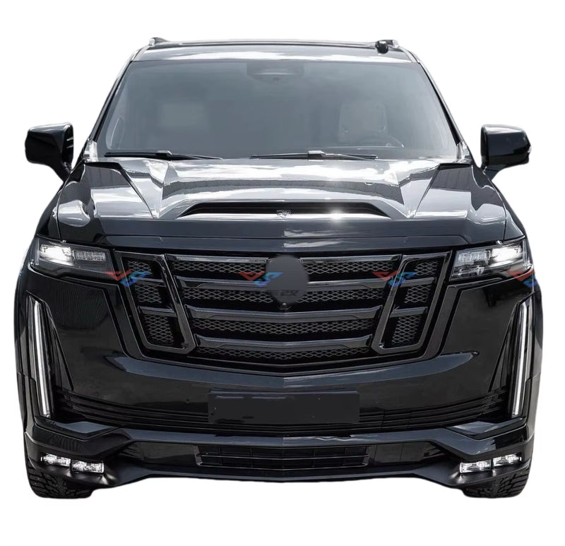 For Cadillac Escalade Upgrade LD Style Carbon Fiber Front Lip Rear Diffuser Spoiler Grill Hood Wide Body Kit