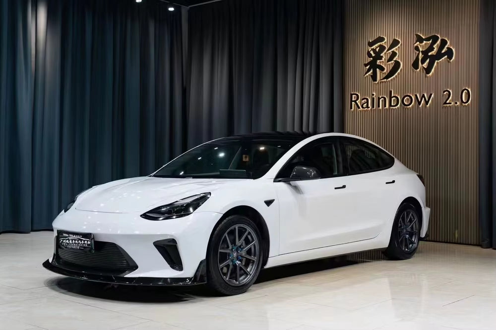 Carbon Fiber Car Bumpers for Tesla Model 3 ROBOT Style FRONT BUMPER for Body Kit Body Kit