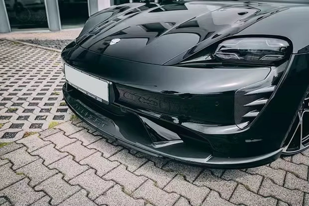 High Quality New Carbon Fiber Body Kit Techat Style for Porsche Taycan Front Lip Rear Diffuser Side Skirt Spoiler