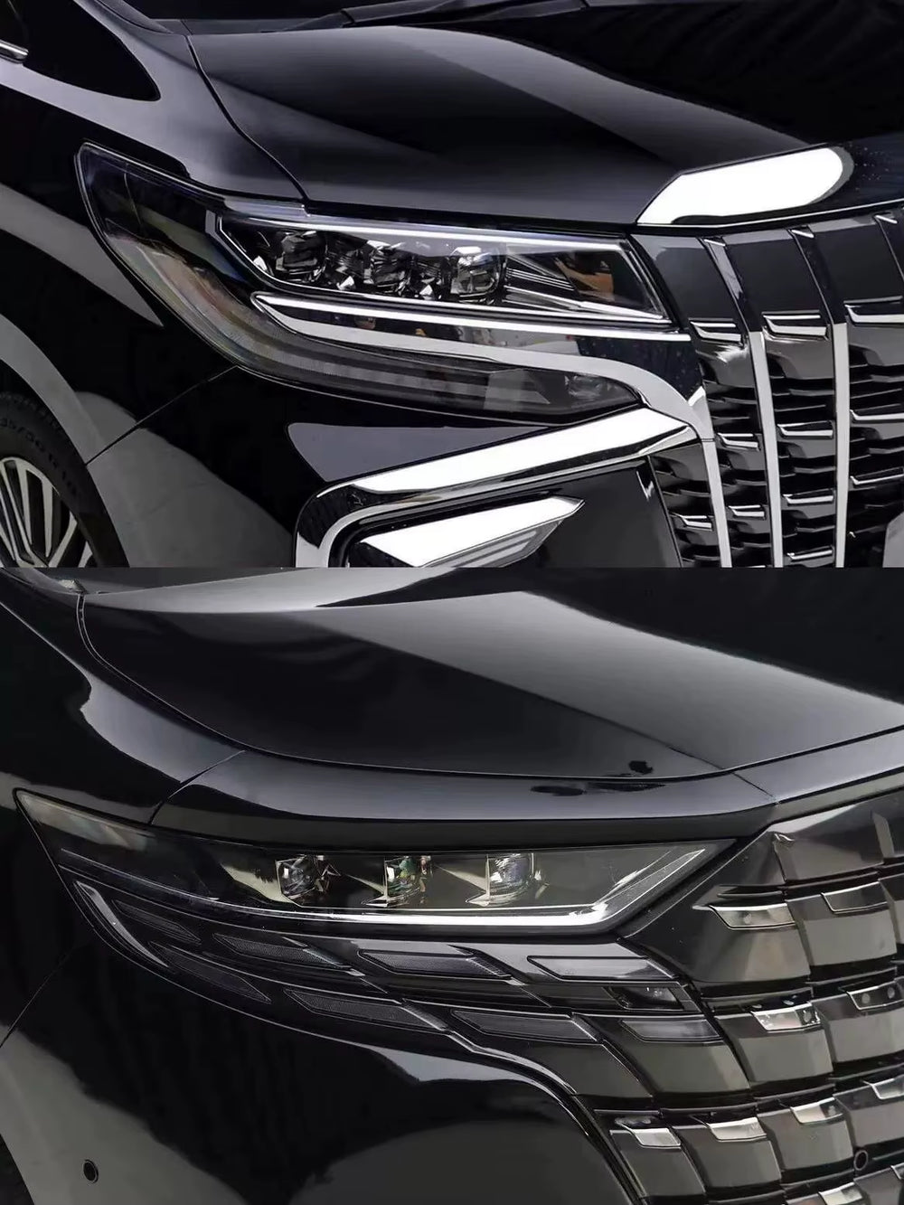 High Quality for Toyota Alphard Vellfire15-22 30 35 Series Upgrade 2024 40 Series Front and Rear Bumper Diffuser Hood Body Kit