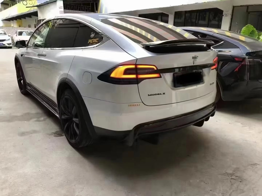Body Kit for Tesla Model X RZ Style Carbon Fiber Front Lip Side Skirts Rear Diffuser Spoiler