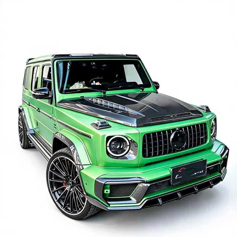 TOP Style Dry Carbon Fiber Body Kit for Mercedes-Benz G-Class W464 W465 G63 Front Lip Hood Rear Diffuser Spoiler Wheel Arches