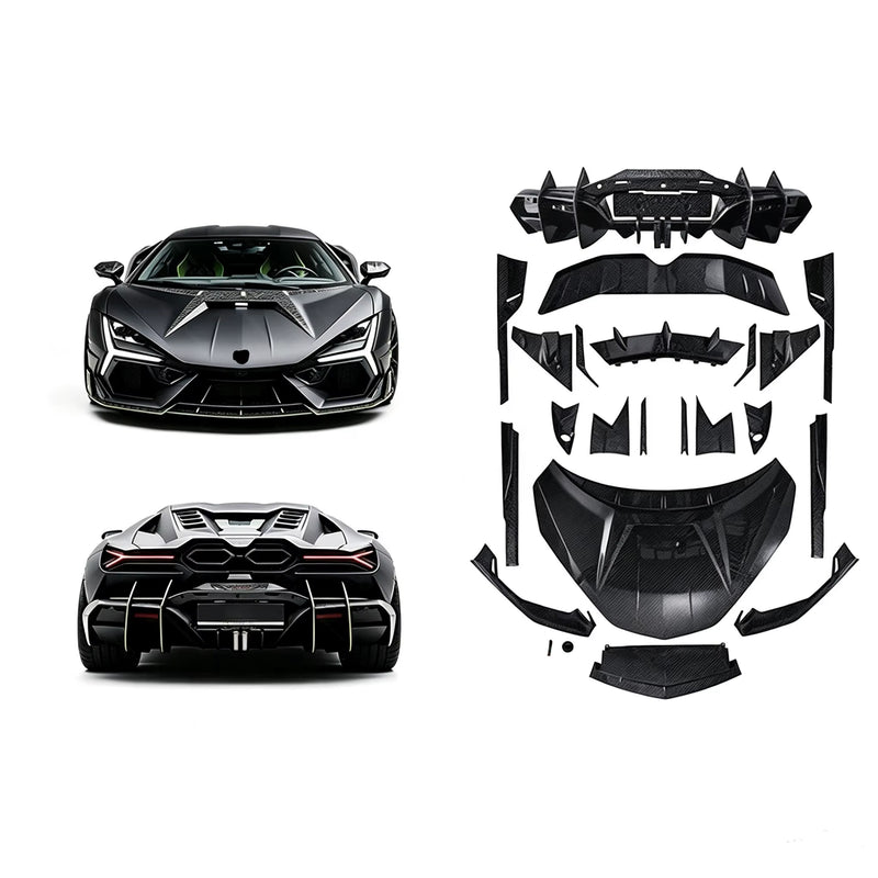 Revueltobody Kit for Lamborghini Revuelto Upgrade to MSY Style 2023 Dry Carbon Fiberfront Lip Side Skirt Rear Diffuser Spoiler