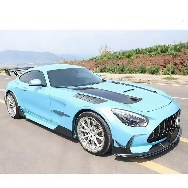Black Series Style PP Material with Dry Carbon Fiber Body Kit for Mercedes-Benz AMG GT/GTS Front Rear Bumper Hood Fender Spoiler