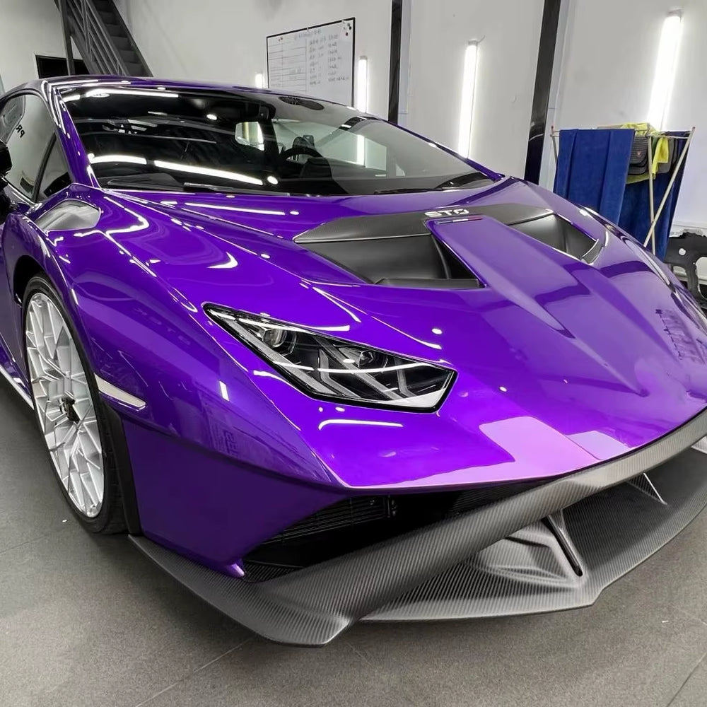 For Lamborghini Huranan STO OEM Style Dry Carbon Fiber Front Lip Rear Diffuser Spoiler Body Kit