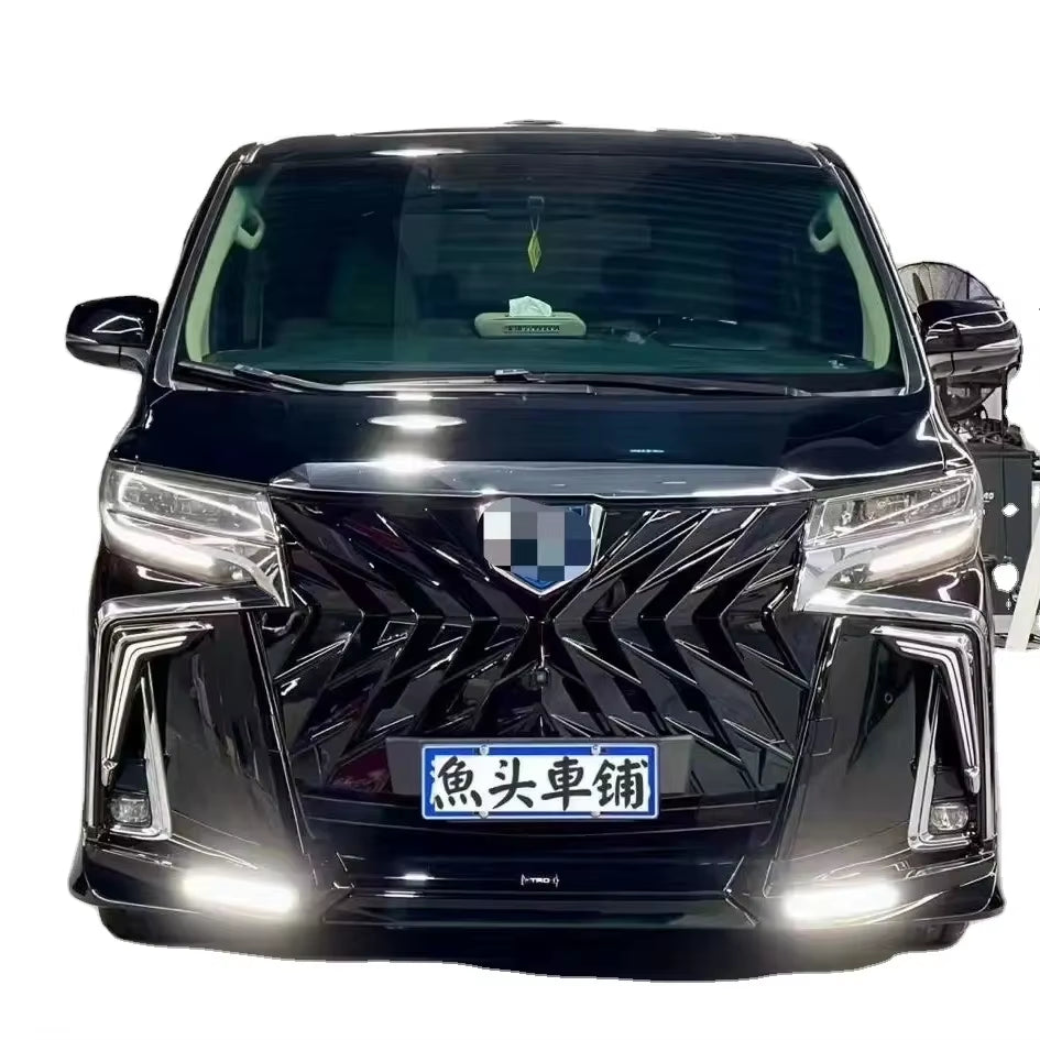 Black Style High Quality Grille for Toyota 30Agh Alphard 2018-2023 Upgrade to Darth Vader Series Grille