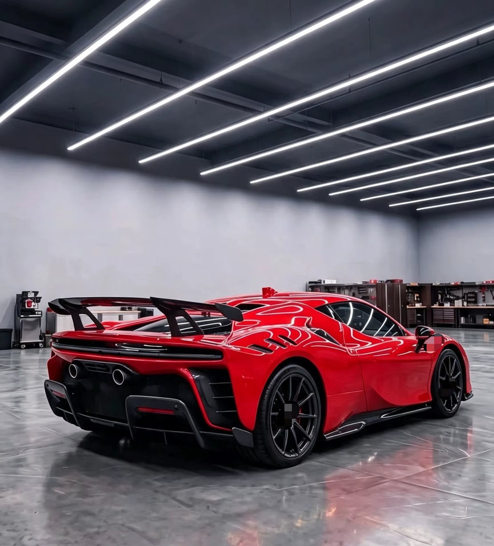 New 2019- for SF90 Upgrade SF90 XX Dry Carbon Fiber Bodykit Car Bumper Front Lip Side Skirts Rear Diffuser Full Set