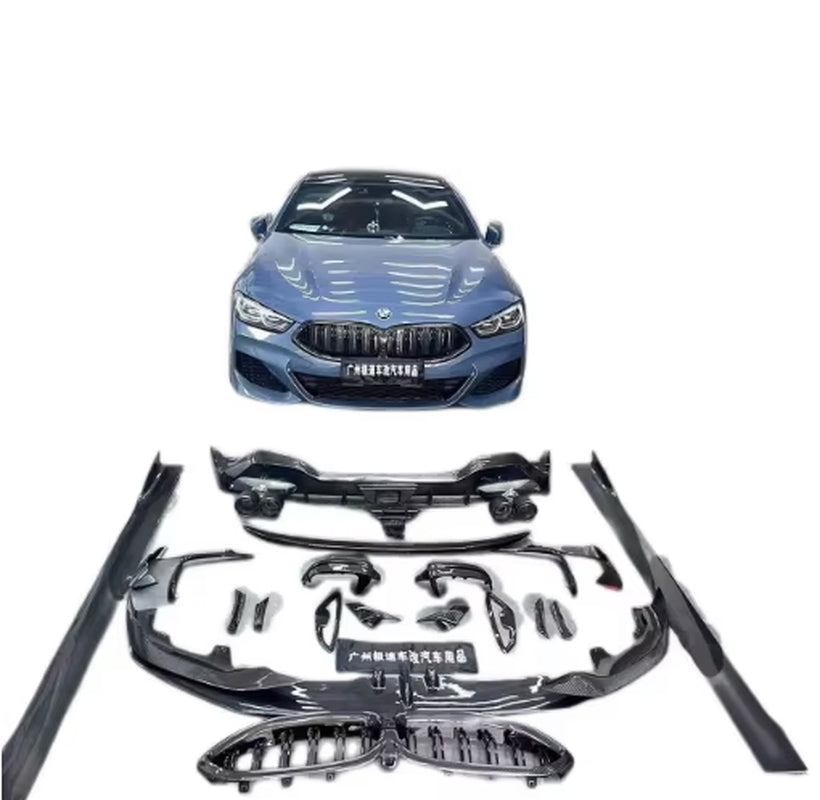 Carbon Fiber Body Kit for BMW 8 Series G14 G15 G16 Modified AC Front and Rear Lip Tail Side Skirt Diffusers